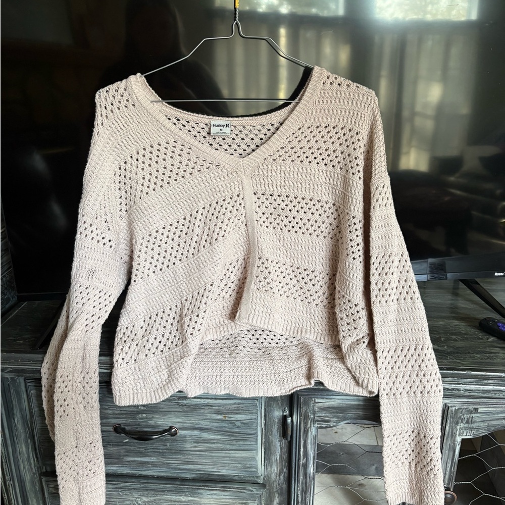 Hurley Women's V-Neck Coverup in Cream